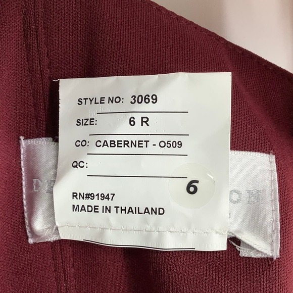 NEW Dessy Collection Size 6 Bustier Crepe Midi Dress Bow Straps $231 msrp I23-10 - Picture 6 of 10